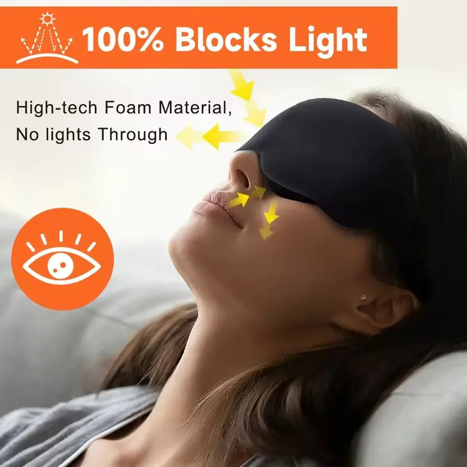 Sleep Eye Mask Weighted for Side Sleeper Men Women 3D Contoured Sleeping Mask No Eye Pressure 100% Blockout Soft Comfortable Eye