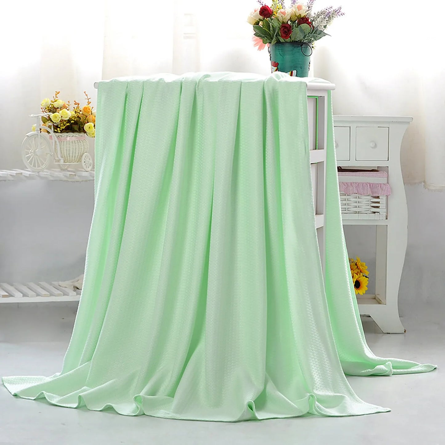 Summer Cooling Blanket Air Conditioning Quilt Skin-friendly Bamboos Fiber Light And Thin Breathable Cooling Quilt For Home