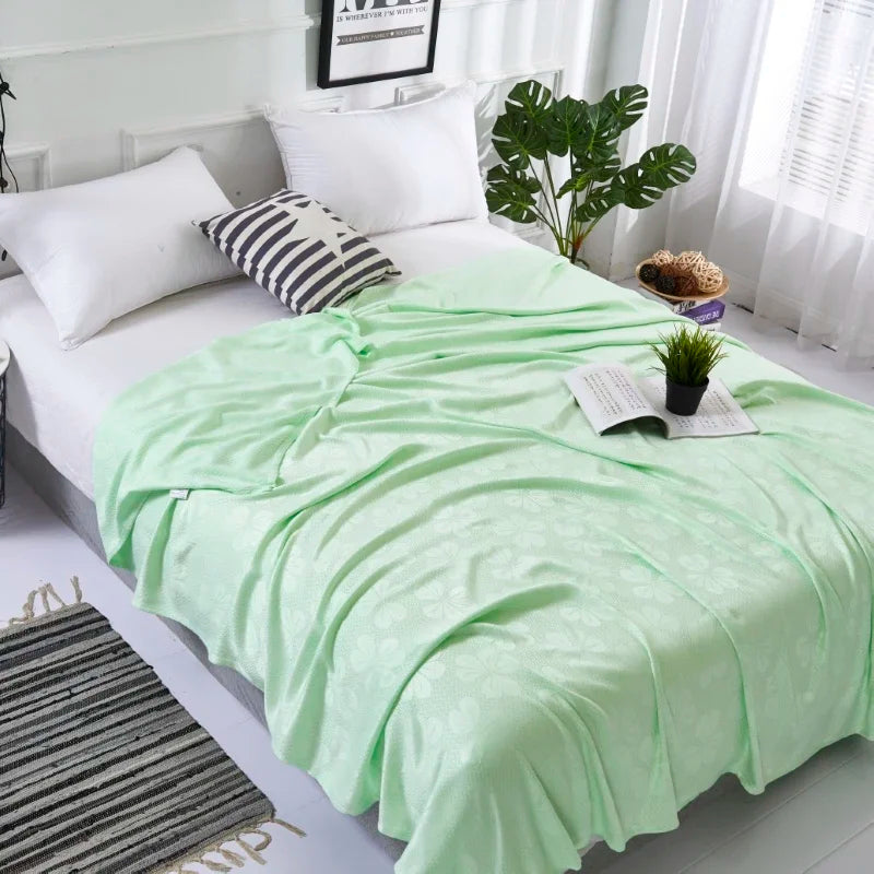 100% Bamboo Fiber Cooling Blanket for Summer Duvet Pure Natural Plant Skin-friendly Comforter Soft Breathable Cool Quilt Durable