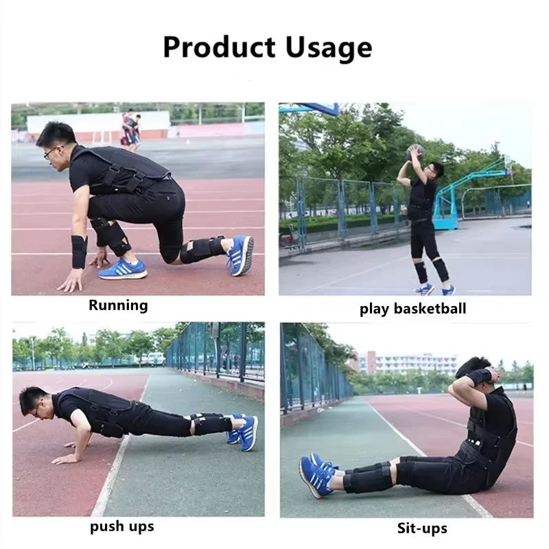 Adjustable Workout Weighted Vest,20KG Training Fitness Weighted Jacket,for Strength Endurance Running,Not Included Steel Plate