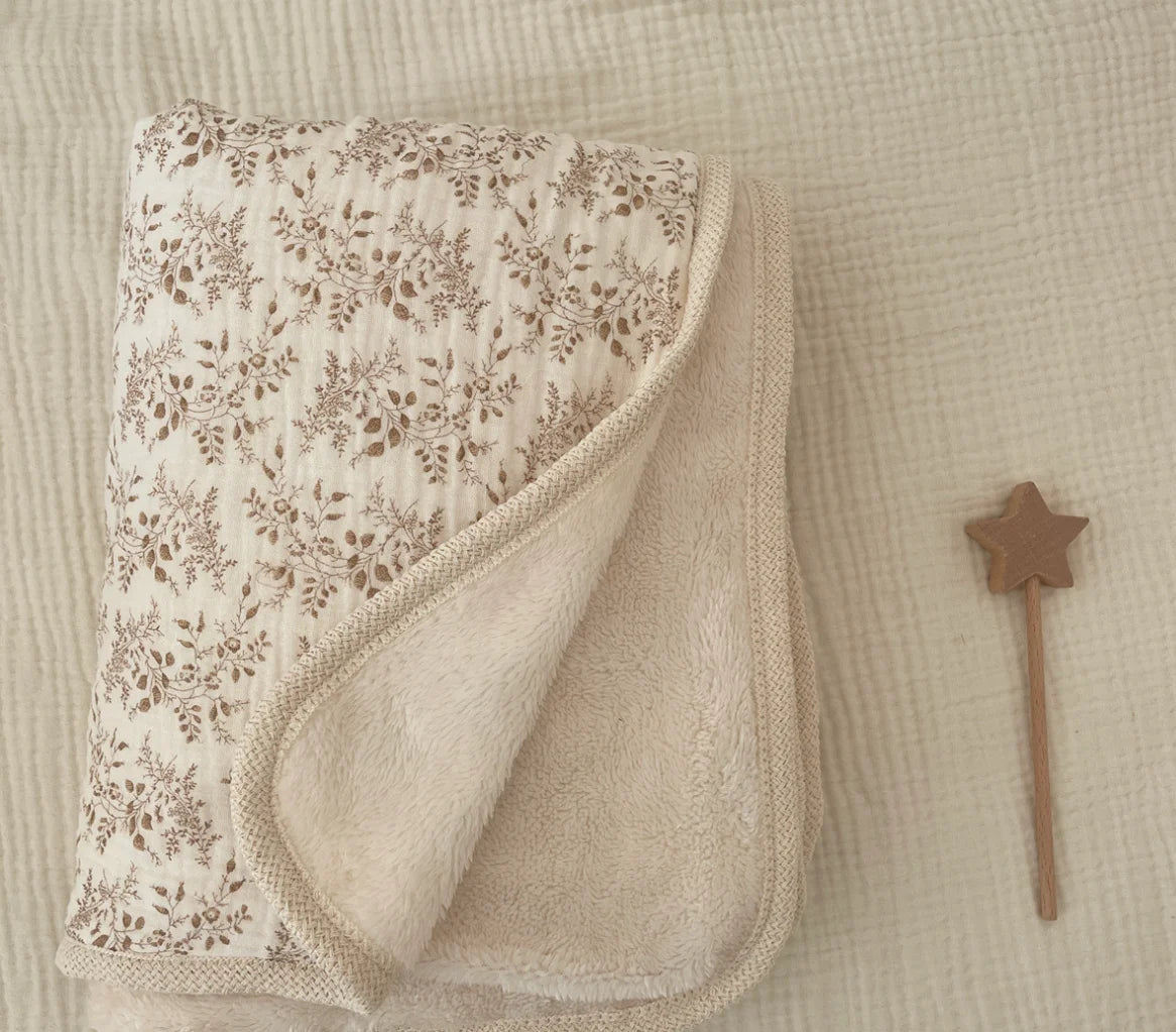Muslin Baby Blanket Newborn Infant Swaddles Wrap Blankets Winter Fleece Thermal Crib Stroller Sleep Cover Soft Throw Blankets