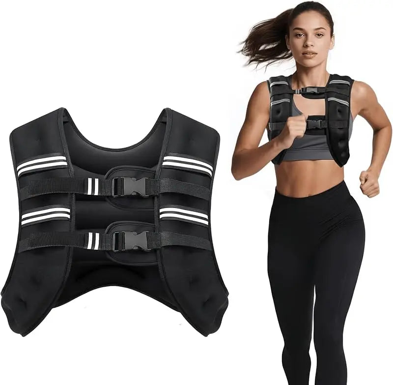 Weighted Vest,Men 6 Pound/8 Pound/12 Pound/16 Pound/20 Pound/30 Pound,Women with reflective stripes,Adjustable Weighted Vest,Sui