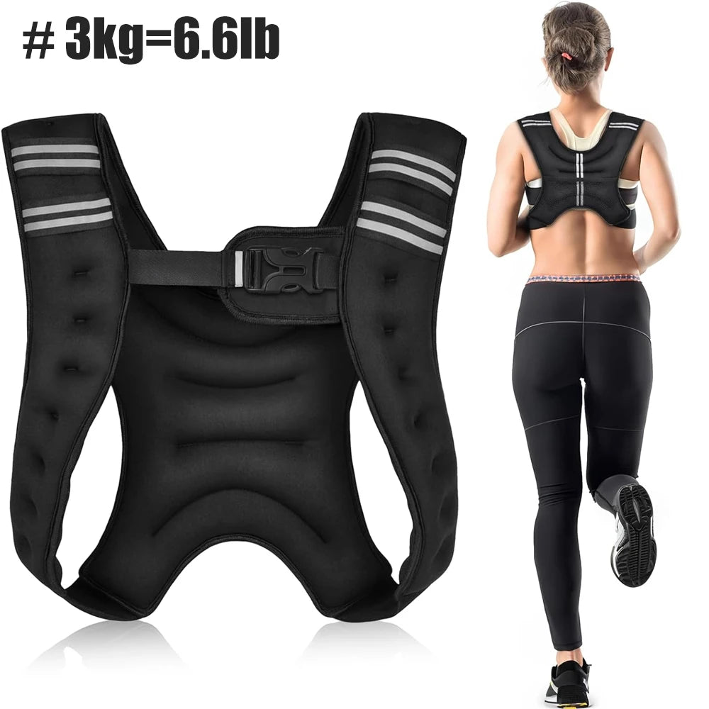 1PCS Weighted Vest for Workout,Strength Training Weight Vest for Men Women,Workout Equipment for Training-3kg/6.6lbs,5kg/11lbs