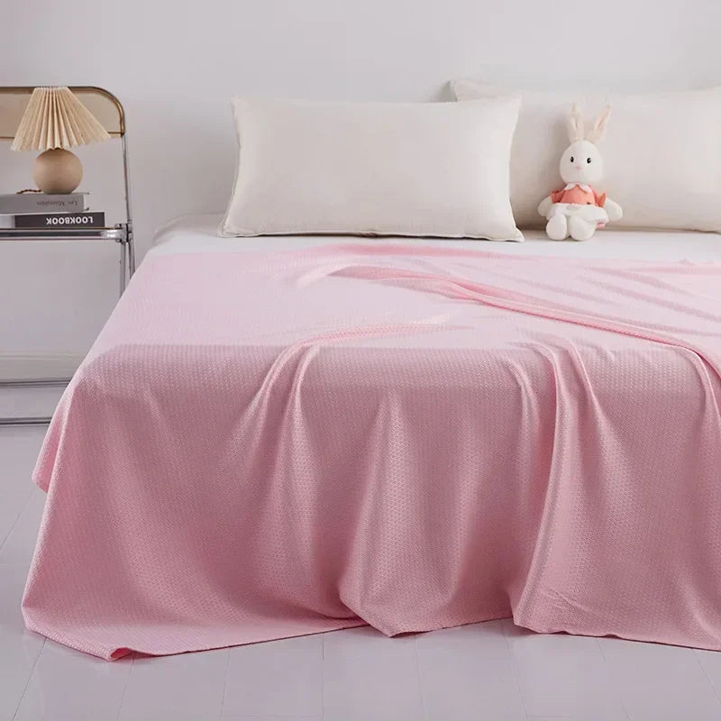Summer cool blanket summer bamboo fiber ice silk cover blanket children's air conditioning blanket