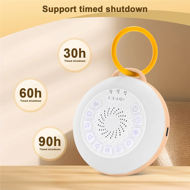 White Noise Machine With 11 White Noise Adjustable Night Light, Bluetooth Speaker,Timing Function Greenabht