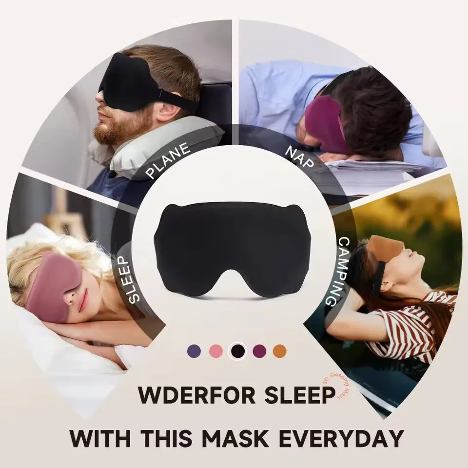 Sleep Eye Mask Weighted for Side Sleeper Men Women 3D Contoured Sleeping Mask No Eye Pressure 100% Blockout Soft Comfortable Eye