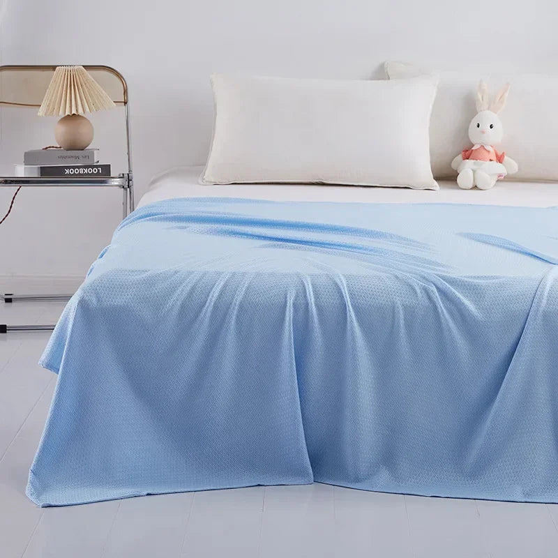 Summer cool blanket summer bamboo fiber ice silk cover blanket children's air conditioning blanket