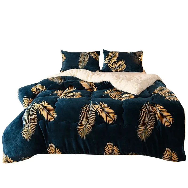 New Super Thick Winter Warm Blanket for Bed Artificial Lamb Cashmere Weighted Blankets Soft Comfortable Warmth Quilt Comforter