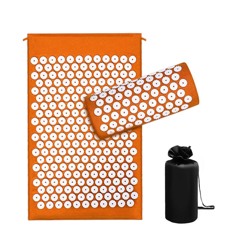 Acupressure Mat Sensi Massage Mat Pillow Set Acupuncture Massage Yoga Cushion Relieve Back Pain Foot Massager Shakti Mat