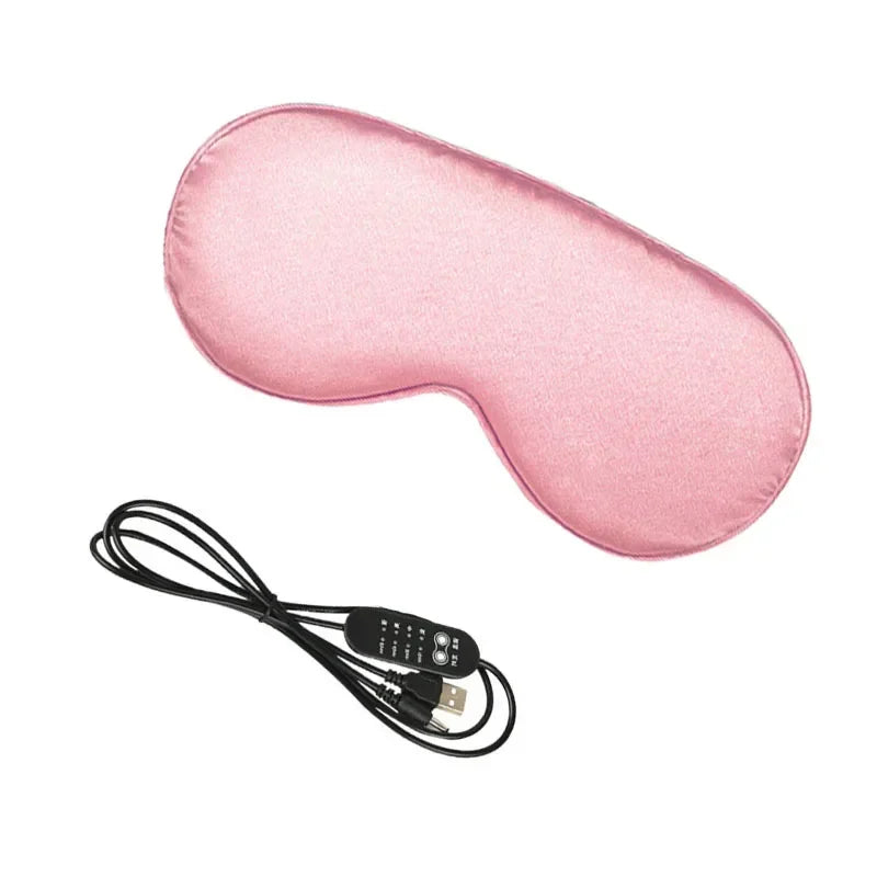 Eye Mask Silk Blackout Mask Office Sleep Double-sided  Mask To Relieve Fatigue Heating Eye Patch
