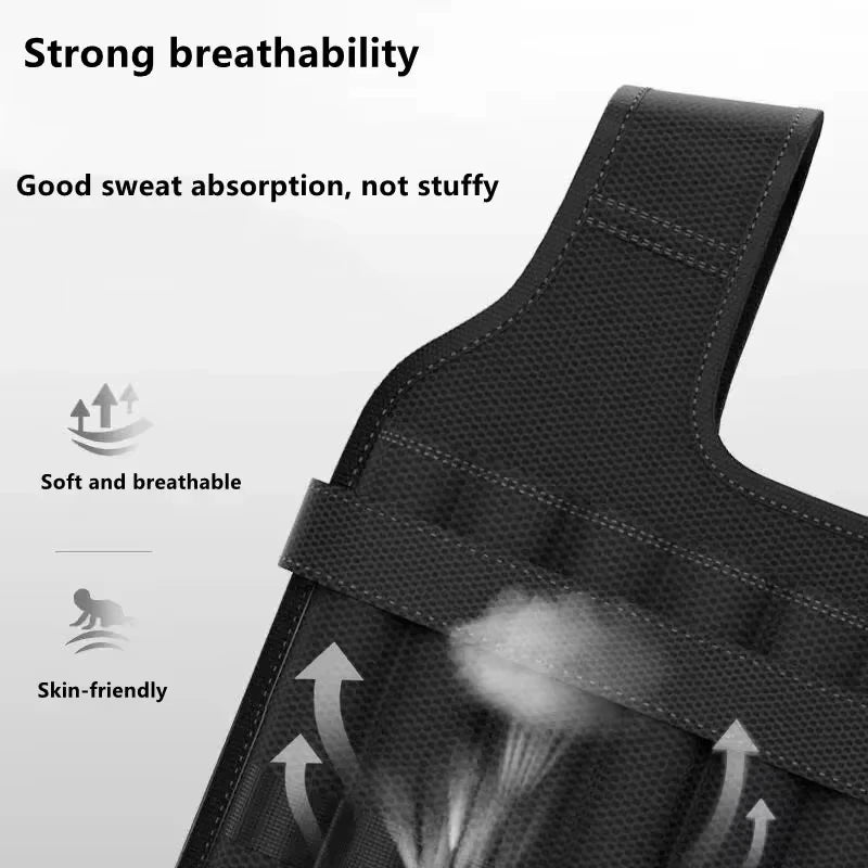 Adjustable Workout Weighted Vest,20KG Training Fitness Weighted Jacket,for Strength Endurance Running,Not Included Steel Plate