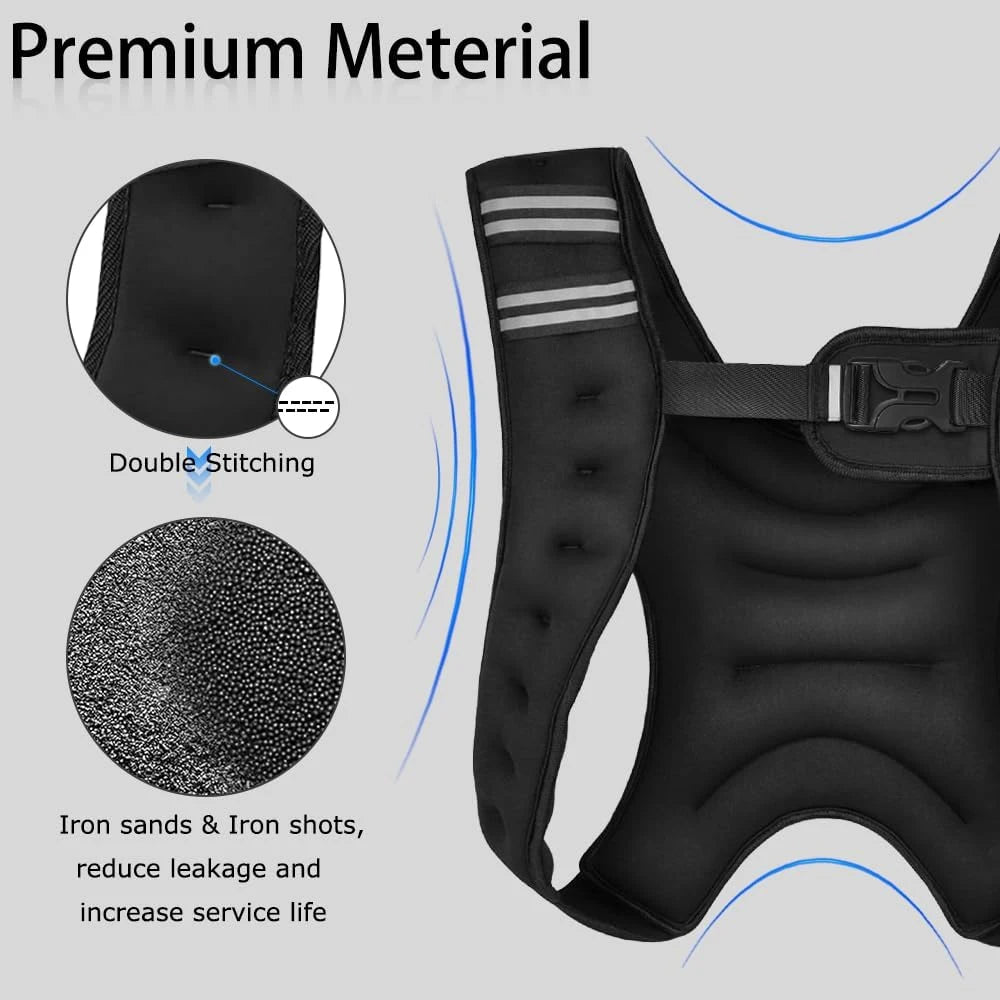 1PCS Weighted Vest for Workout,Strength Training Weight Vest for Men Women,Workout Equipment for Training-3kg/6.6lbs,5kg/11lbs