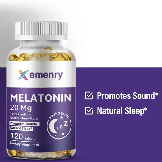 Melatonin - Improve Sleep Quality, Relieve Stress, Promote Energy Production, Enhance Immunity, and Help Deep Sleep
