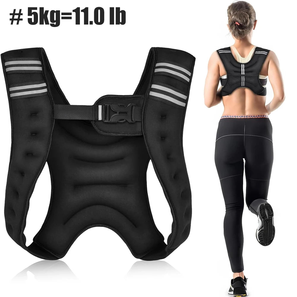 1PCS Weighted Vest for Workout,Strength Training Weight Vest for Men Women,Workout Equipment for Training-3kg/6.6lbs,5kg/11lbs