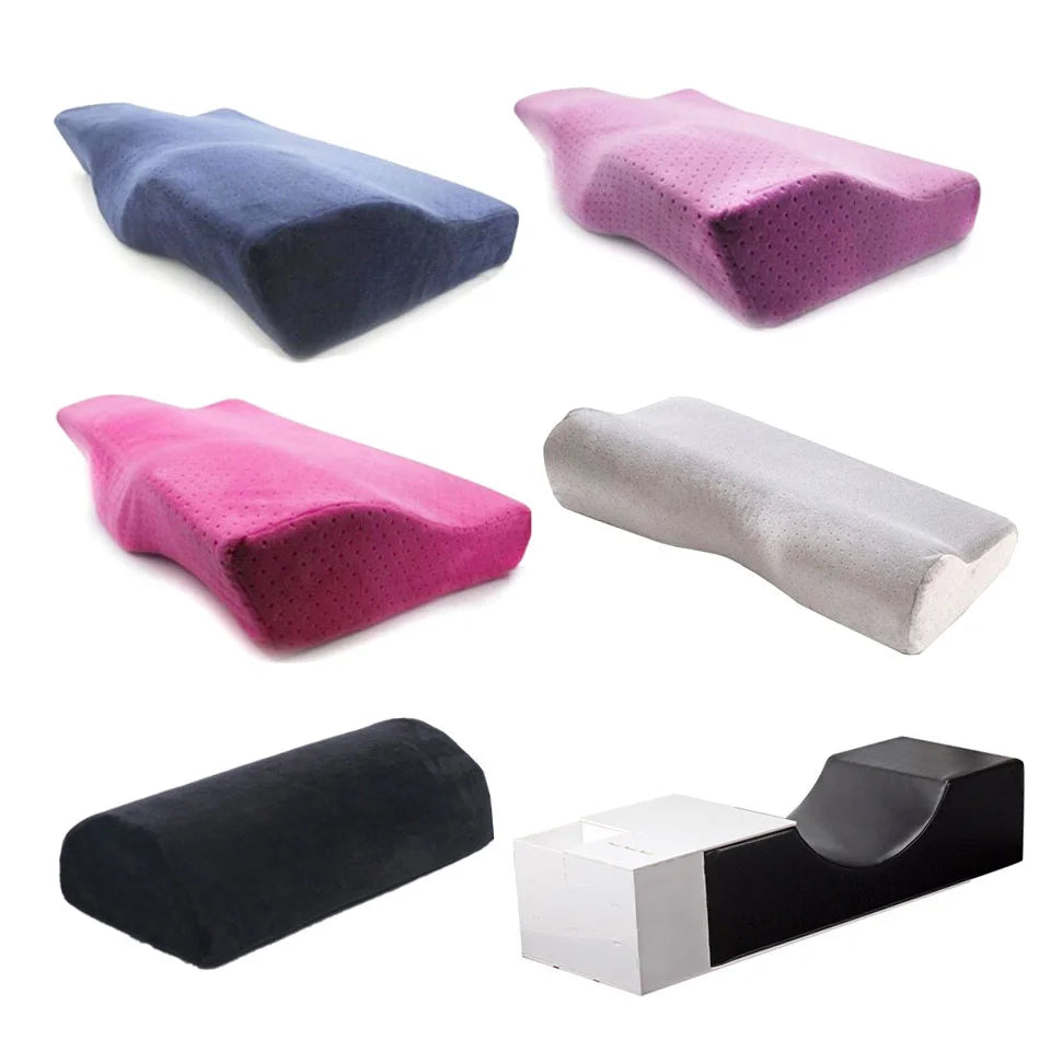 Professional Lash Pillow Neck Support Eyelash Pillow Soft Grafting Eyelashes Memory Foam Eyelash Extension Pillow Makeup Salon