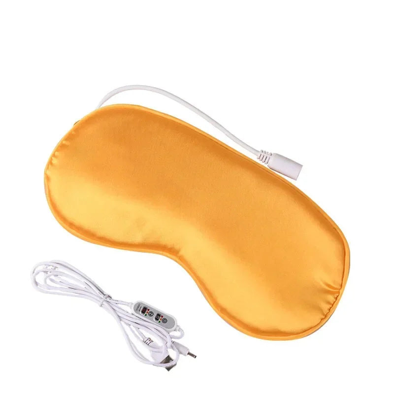 Eye Mask Silk Blackout Mask Office Sleep Double-sided  Mask To Relieve Fatigue Heating Eye Patch