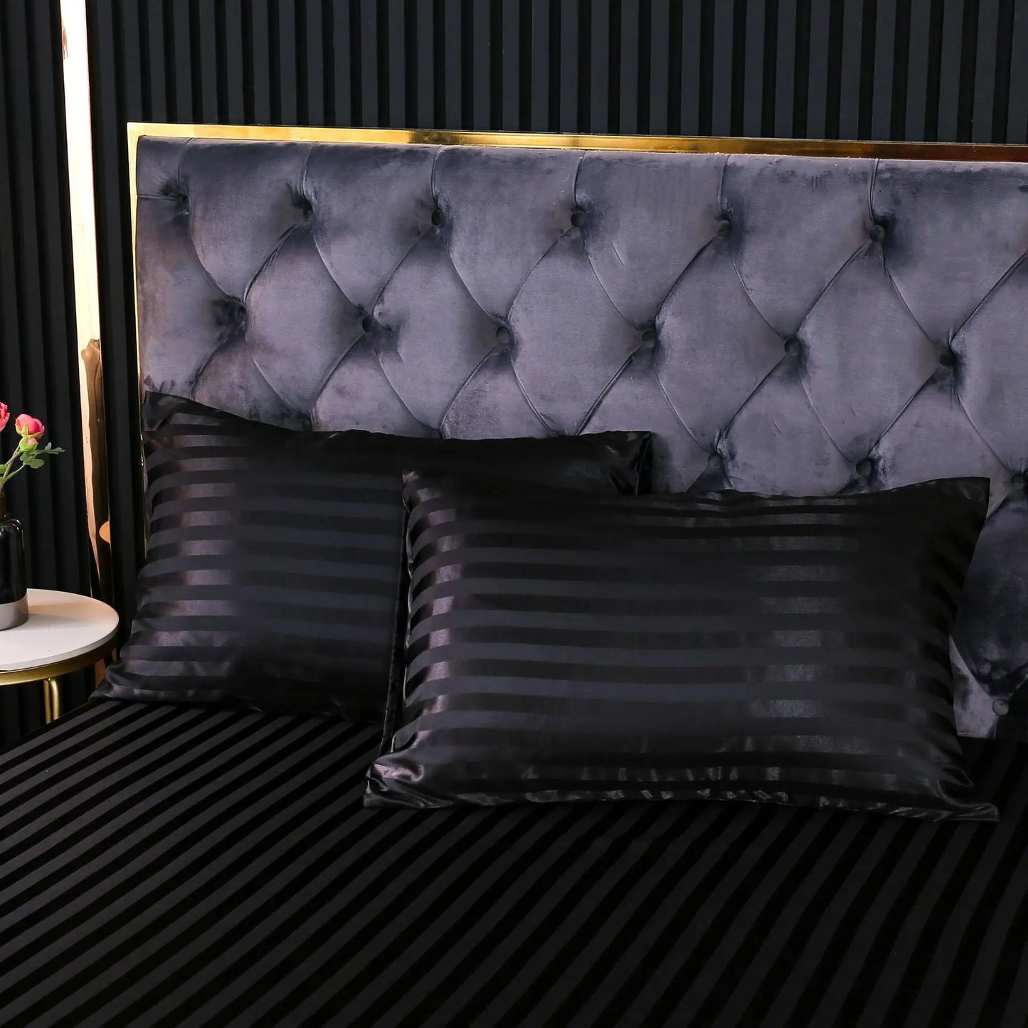 2 pices Satin Pillow Case for Hair Skin Silk Satin Pillowcase 51x76cm Pillowcases Set Silky Pillow Cover with Envelope Closure