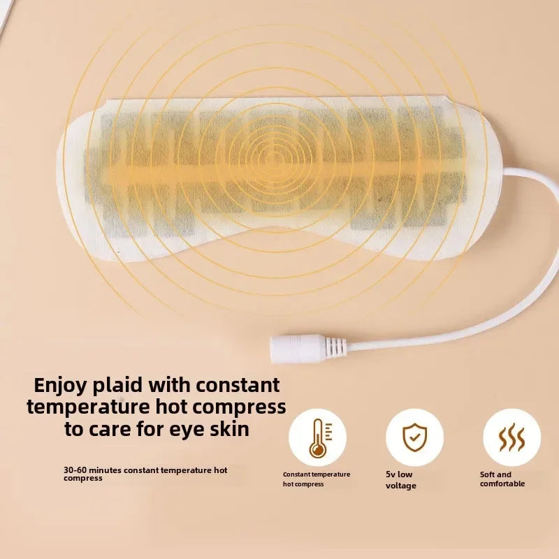 Eye Mask Silk Blackout Mask Office Sleep Double-sided  Mask To Relieve Fatigue Heating Eye Patch