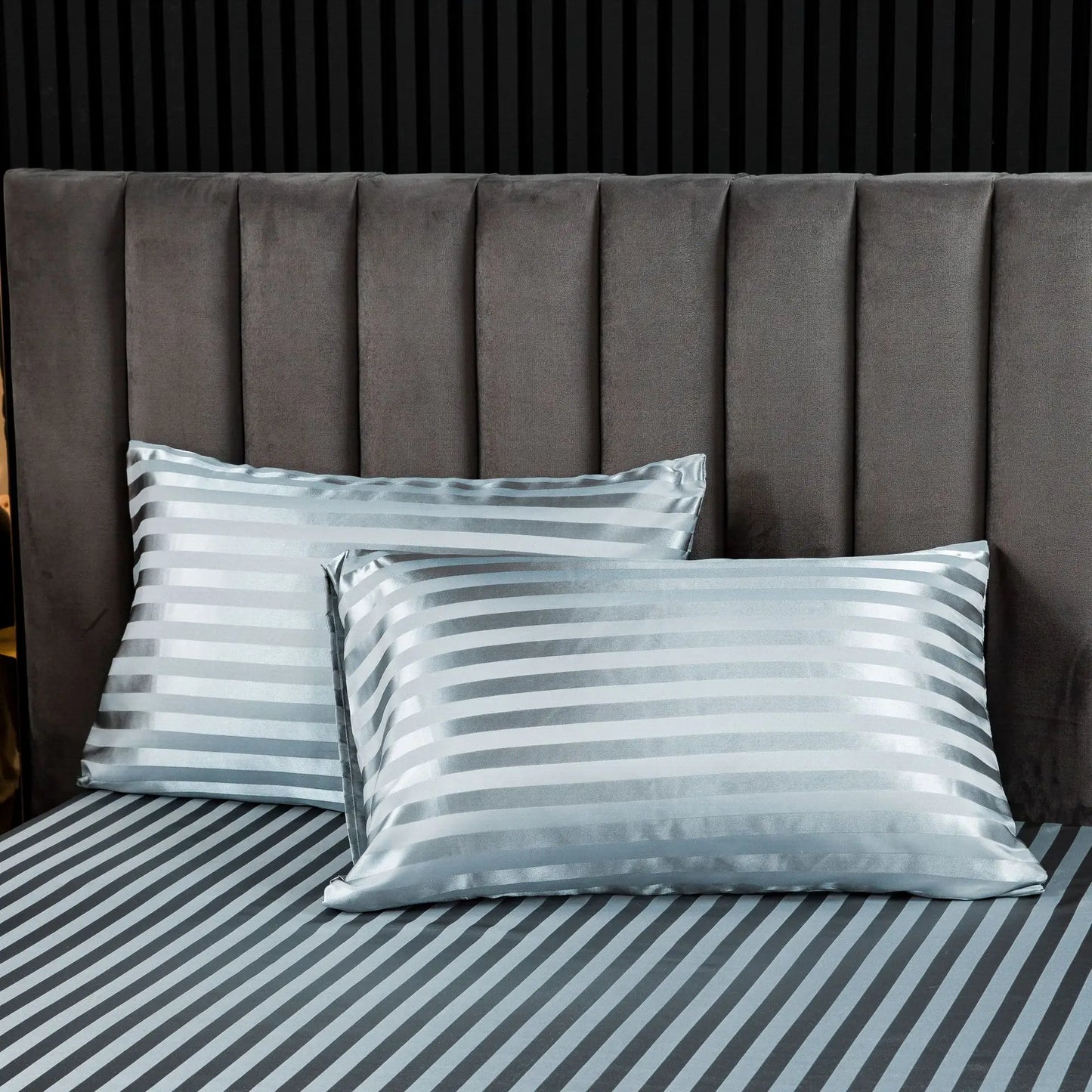 2 pices Satin Pillow Case for Hair Skin Silk Satin Pillowcase 51x76cm Pillowcases Set Silky Pillow Cover with Envelope Closure