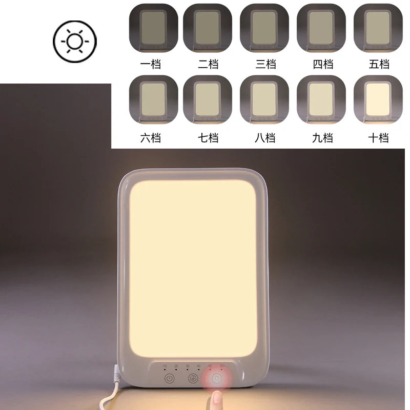 LED Daylight Lamp 20000 Lux Cool & Warm Light Therapy Lamp Against Depression 3 Light Colours 5 Brightness Levels Touch Control