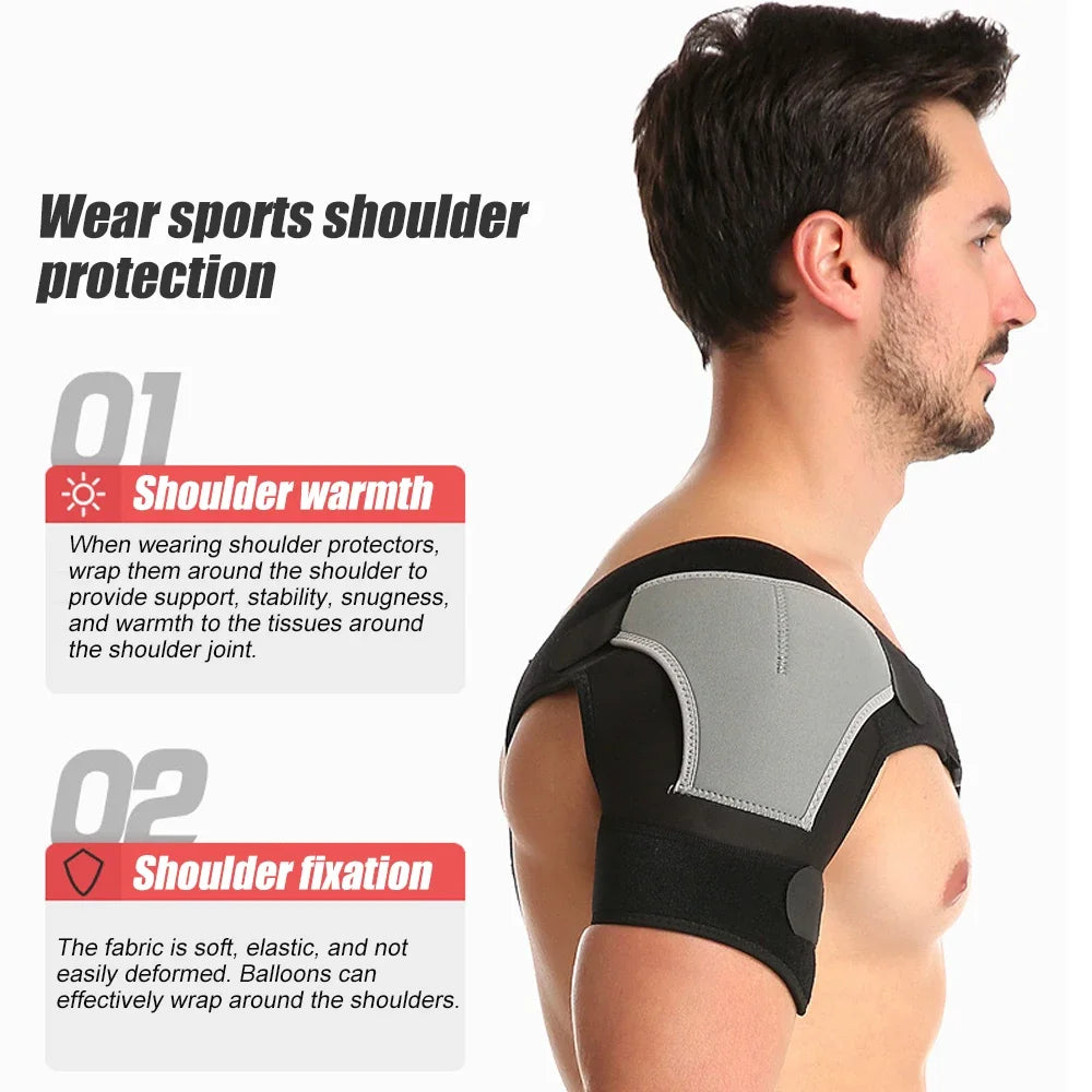 1 Pcs Shoulder Brace for Men and Women, Compression Sleeve Wrap for Shoulder and Back