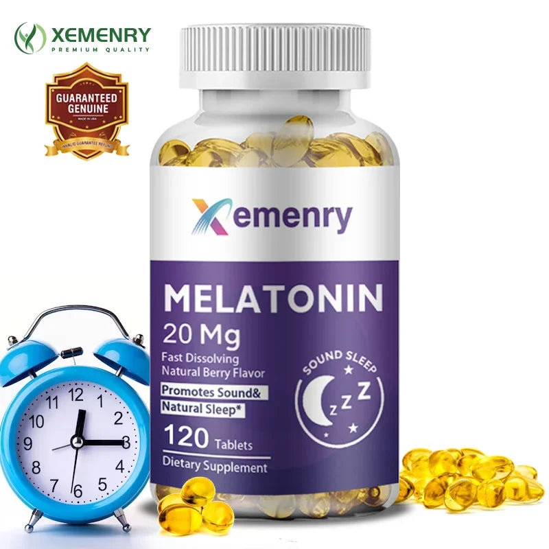 Melatonin - Improve Sleep Quality, Relieve Stress, Promote Energy Production, Enhance Immunity, and Help Deep Sleep