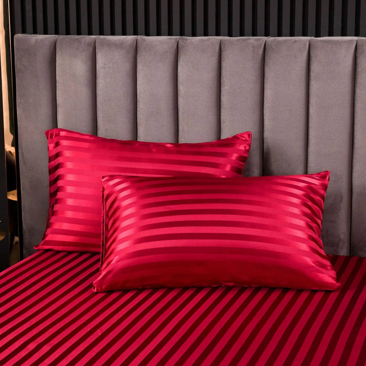 2 pices Satin Pillow Case for Hair Skin Silk Satin Pillowcase 51x76cm Pillowcases Set Silky Pillow Cover with Envelope Closure