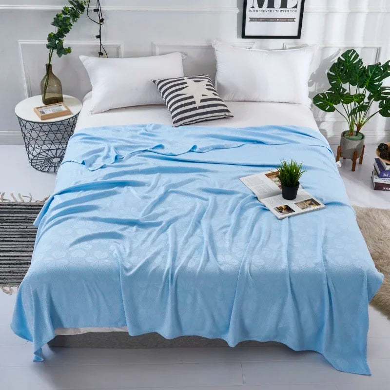 100% Bamboo Fiber Cooling Blanket for Summer Duvet Pure Natural Plant Skin-friendly Comforter Soft Breathable Cool Quilt Durable
