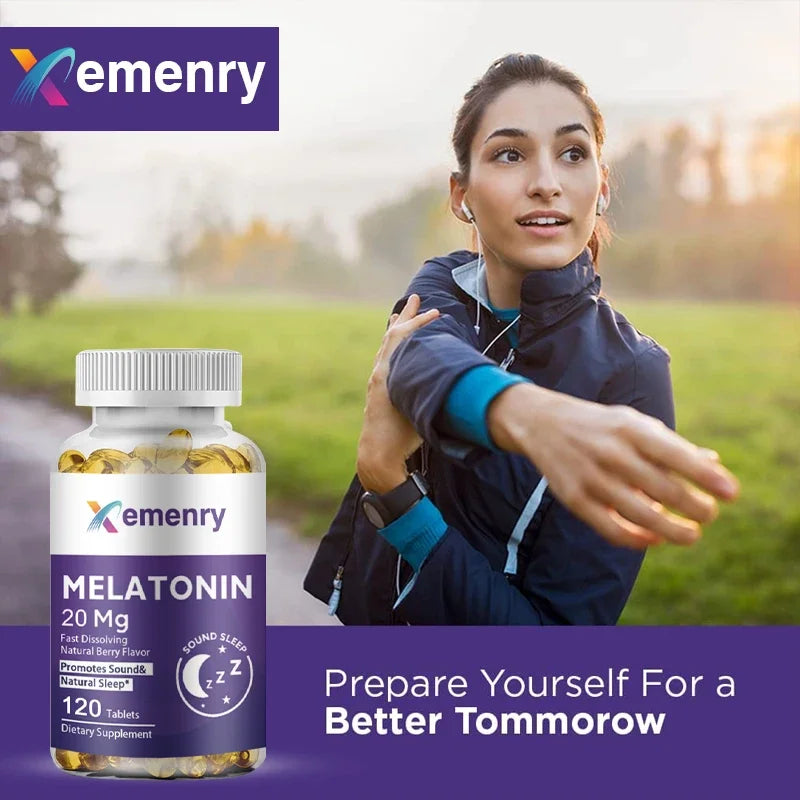 Melatonin - Improve Sleep Quality, Relieve Stress, Promote Energy Production, Enhance Immunity, and Help Deep Sleep