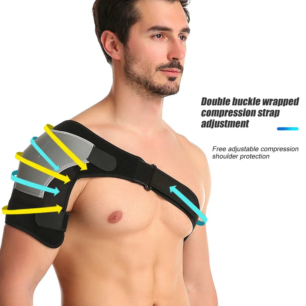 1 Pcs Shoulder Brace for Men and Women, Compression Sleeve Wrap for Shoulder and Back