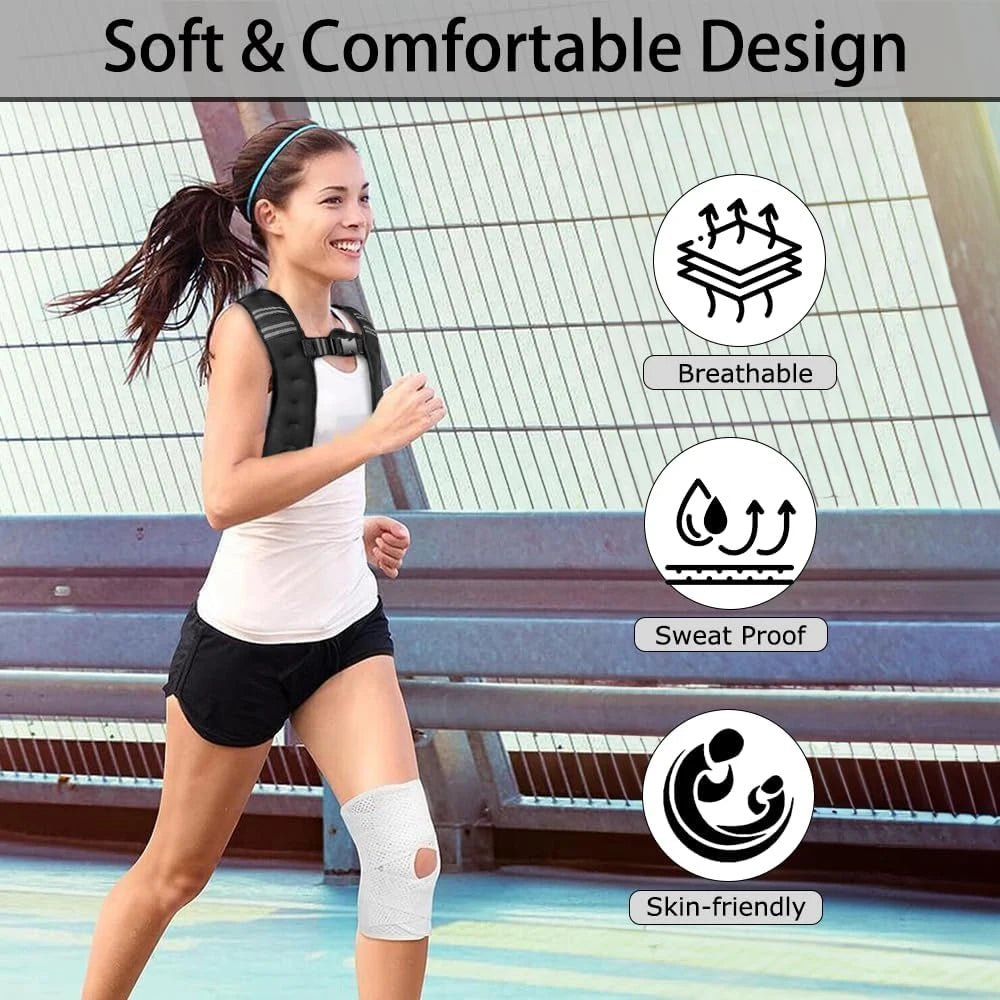 1PCS Weighted Vest for Workout,Strength Training Weight Vest for Men Women,Workout Equipment for Training-3kg/6.6lbs,5kg/11lbs