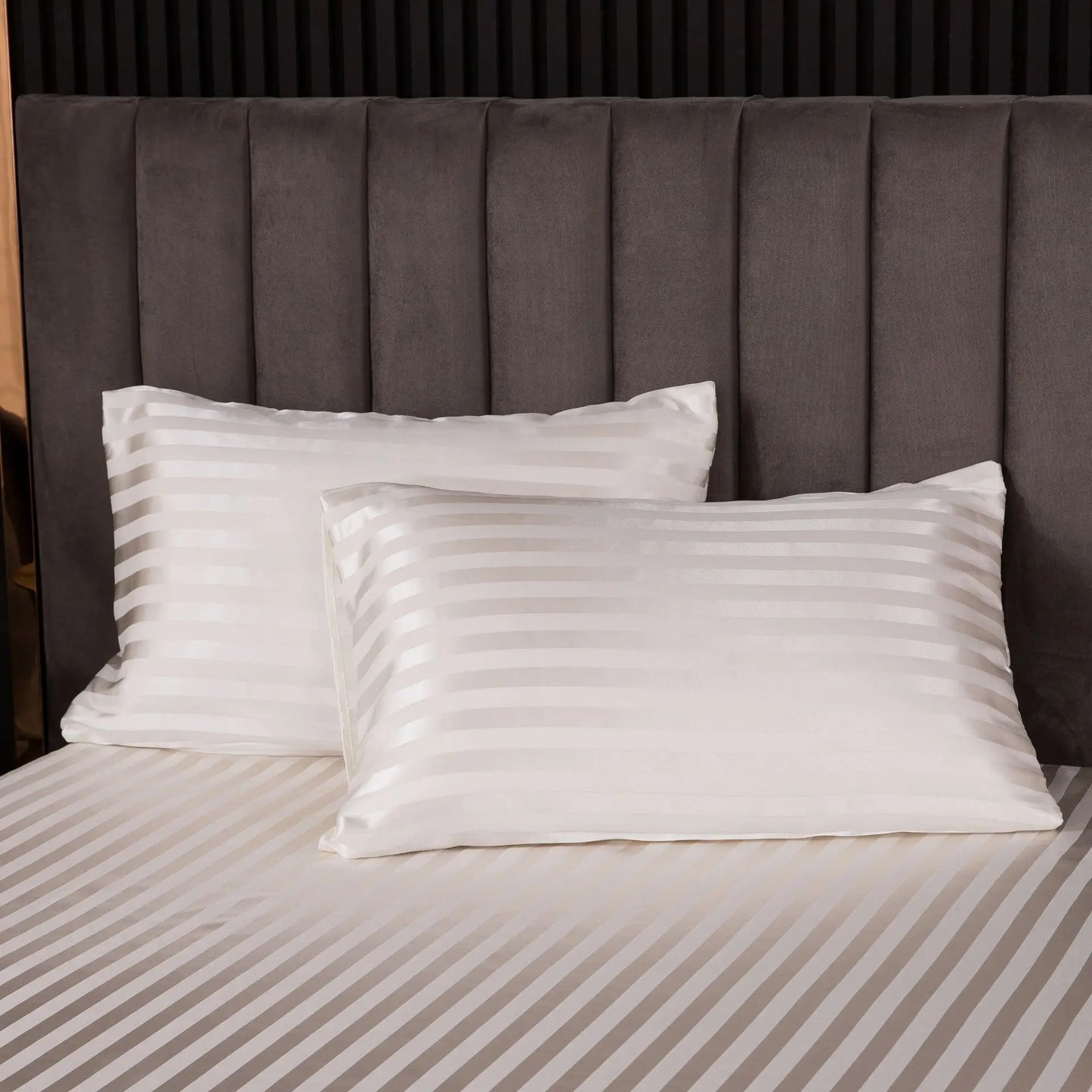 2 pices Satin Pillow Case for Hair Skin Silk Satin Pillowcase 51x76cm Pillowcases Set Silky Pillow Cover with Envelope Closure