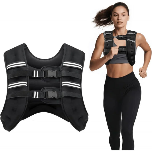Weighted Vest，Men 6 Pound/8 Pound/12 Pound/16 Pound/20 Pound/30 Pound，Women with reflective stripes，Adjustable Weighted Vest，Sui