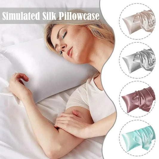 Pillowcase Silk Pillow Cover Silky Satin Hair Beauty Pillow case Comfortable Pillow Case Home Decor 51*66cm